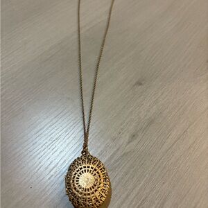 Vintage Gold Filigree Locket Necklace,adjustable‎